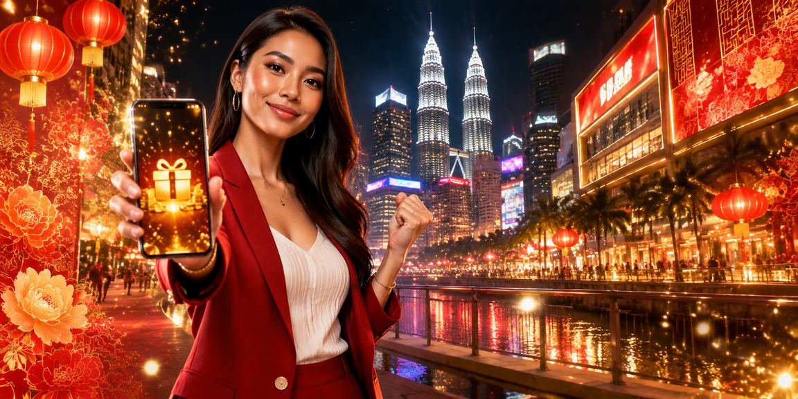Suasana pertaruhan kasino bergaya Kuala Lumpur malam hari